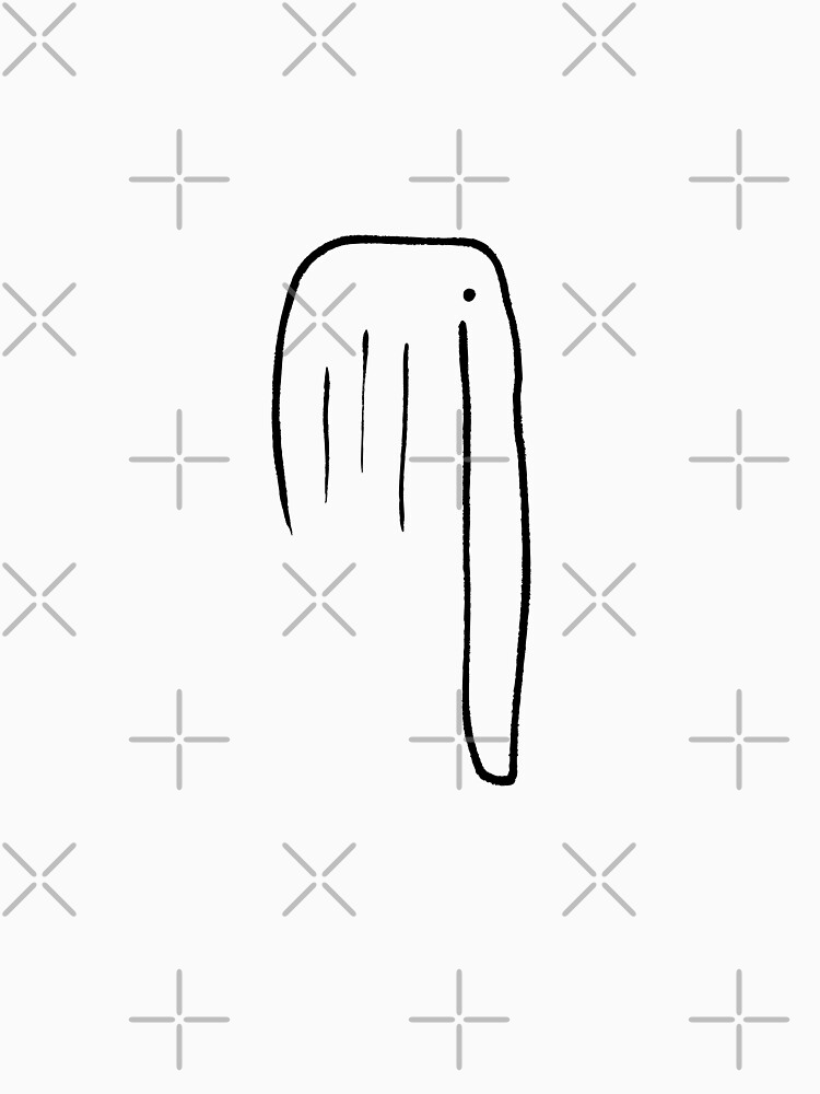 Thumbnail 7 of 7, Classic T-Shirt, Elephant in Four Black Lines designed and sold by savolai.