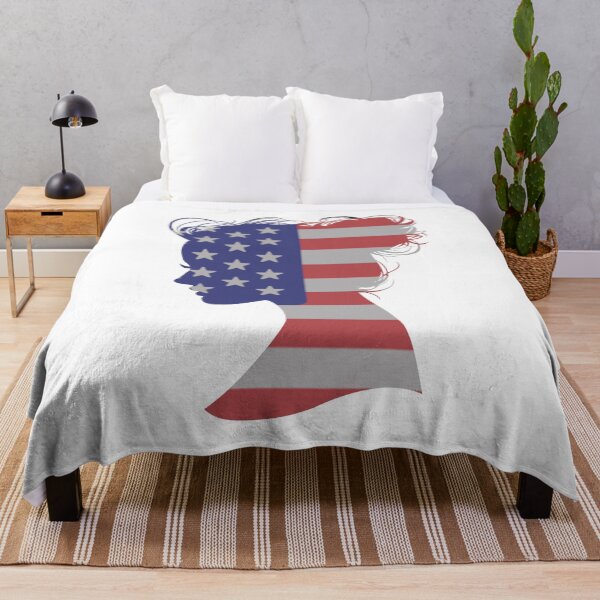 Item preview, Amerca US Flag On Beauty Girl Head designed and sold by MiarCo.