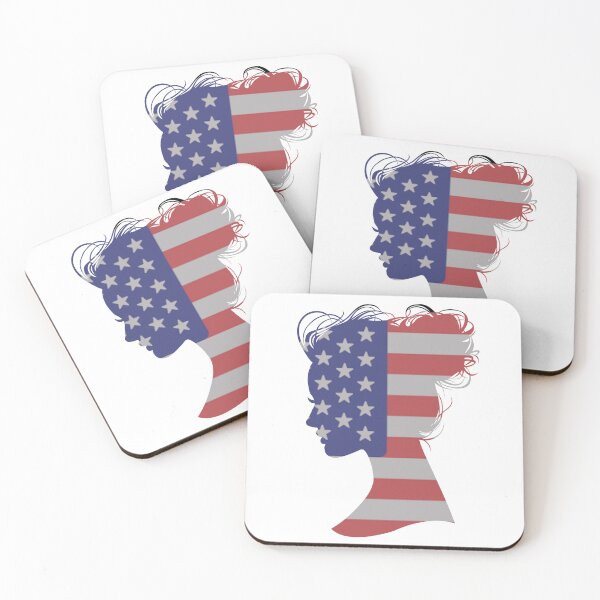 Item preview, Amerca US Flag On Beauty Girl Head designed and sold by MiarCo.