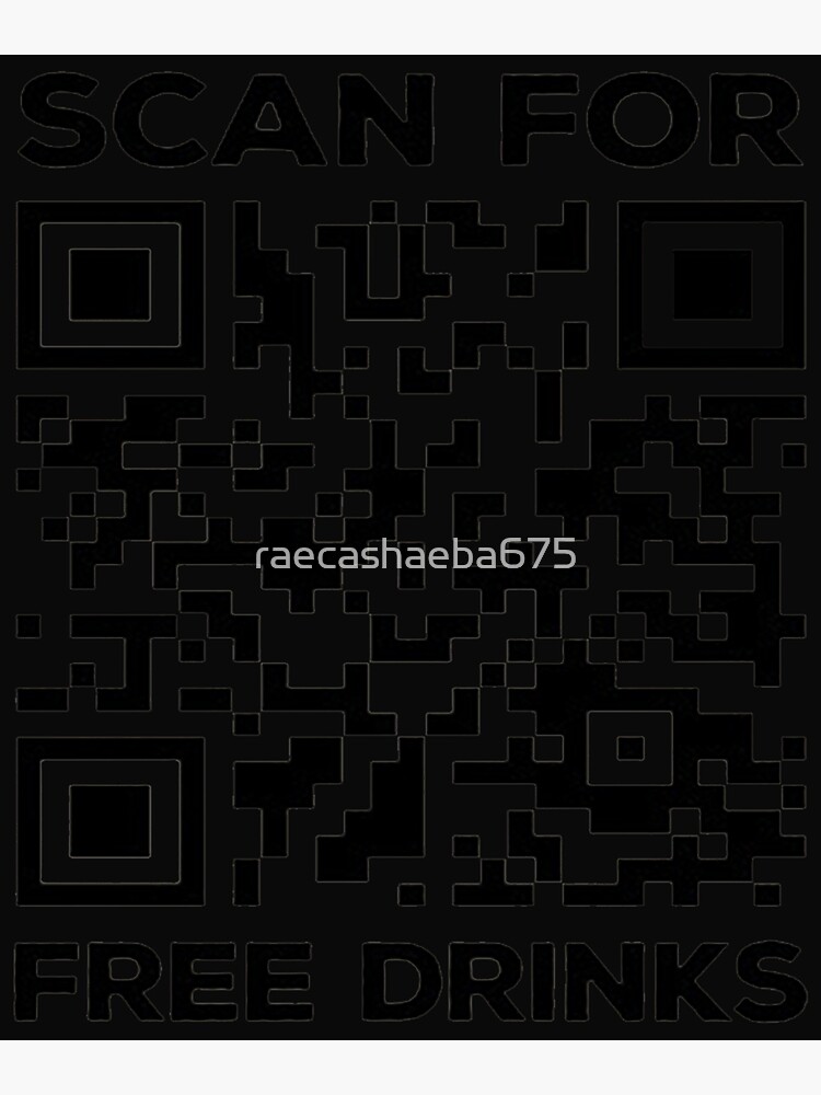 "Rick Roll QR Code - Scan For Free Drinks" Poster for Sale by ...
