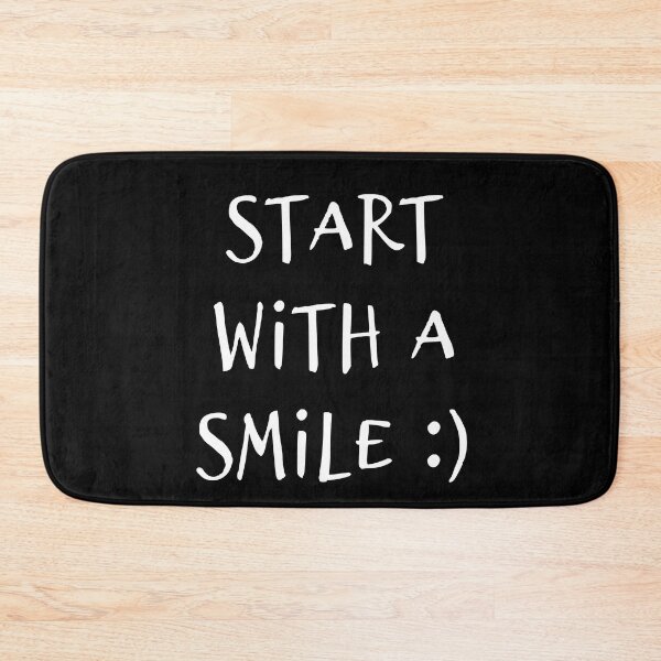 Item preview, start with a smile, funny sayings shirts, great saying designs designed and sold by Kirei-Lily.