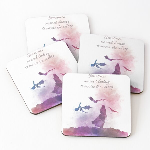 Item preview, "Sometimes we need fantasy to survive the reality" Dragon Fantasy Art#Quotes designed and sold by ArtFantasyGames.