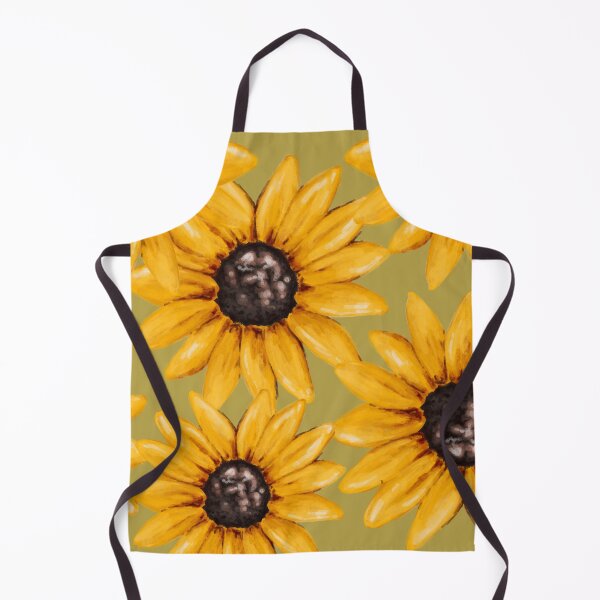 Item preview, Large yellow sunflowers on green background designed and sold by katerosestudios.