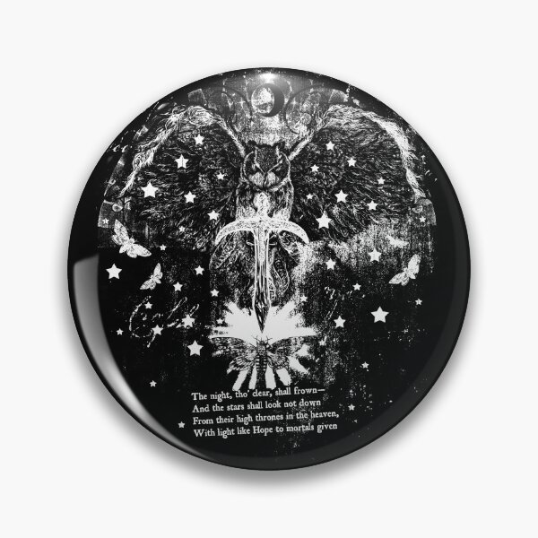 Item preview, Owl 'Mortals Light' Edgar Allen Poe Gothic Style Illustration designed and sold by Kim  Fowler.