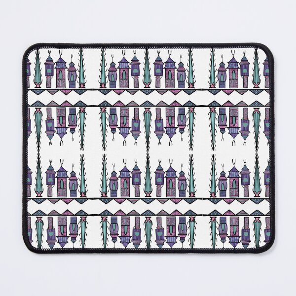 Item preview, European pattern after Albanian embroidery purple green designed and sold by Aisling Tierney.