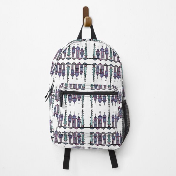 Item preview, European pattern after Albanian embroidery purple green designed and sold by Aisling Tierney.