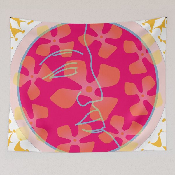 Aperçu de l'œuvre Soleil et Lune en rose et or créée et vendue par CONTRAPINK.