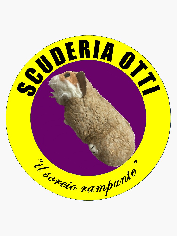 Thumbnail 3 of 3, Sticker, Scuderia Otti - il sorcio rampante designed and sold by Janne-Hagnell.
