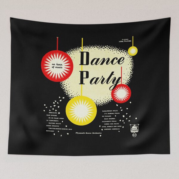 Item preview, DANCE PARTY - RECORD SLEEVE designed and sold by ThrowbackAds.