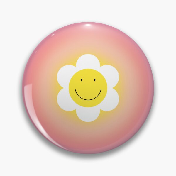 Item preview, Circular Gradient - Happy Daisy Flower - Yellow Coral Baby Blue Lavender designed and sold by HappyCatPrints.