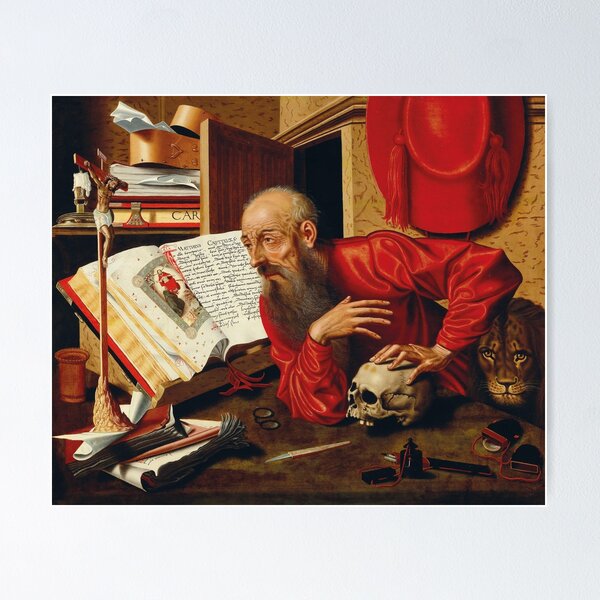 Item preview, Saint Jerome in His Study | Netherlandish School | 1640 Renaissance Christian Art  designed and sold by CJET.