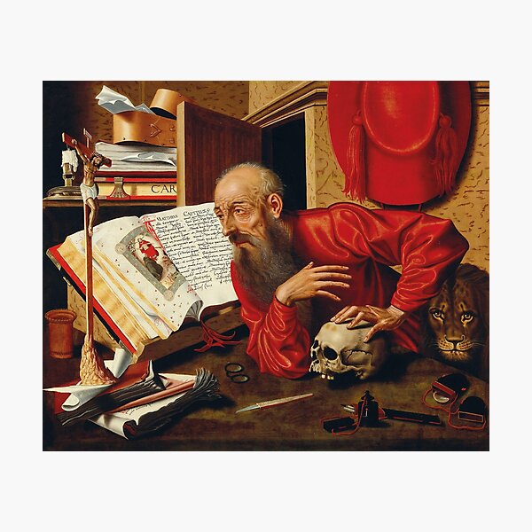 Item preview, Saint Jerome in His Study | Netherlandish School | 1640 Renaissance Christian Art  designed and sold by CJET.