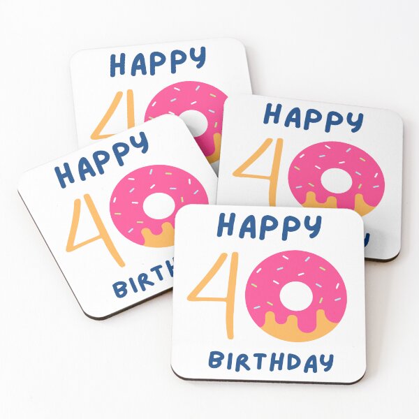 Item preview, Happy 40 Birthday Donut Gift designed and sold by Funny-Pet.