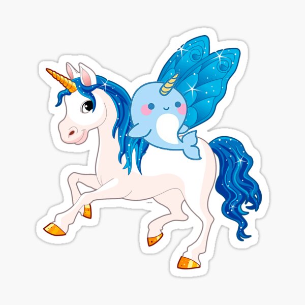 "shark riding unicorn , baby shark" Sticker for Sale by Pciira1 | Redbubble