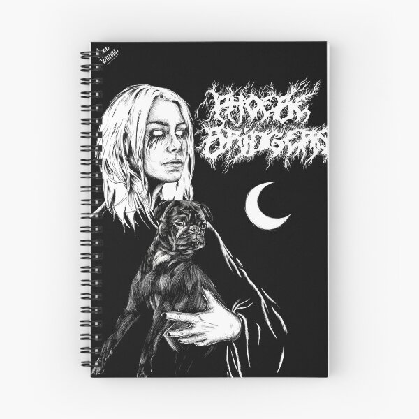 Item preview, black metal phoebe bridgers digital illustration designed and sold by ms2112.