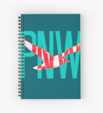 PNW Coastal Seagull Spiral Notebook