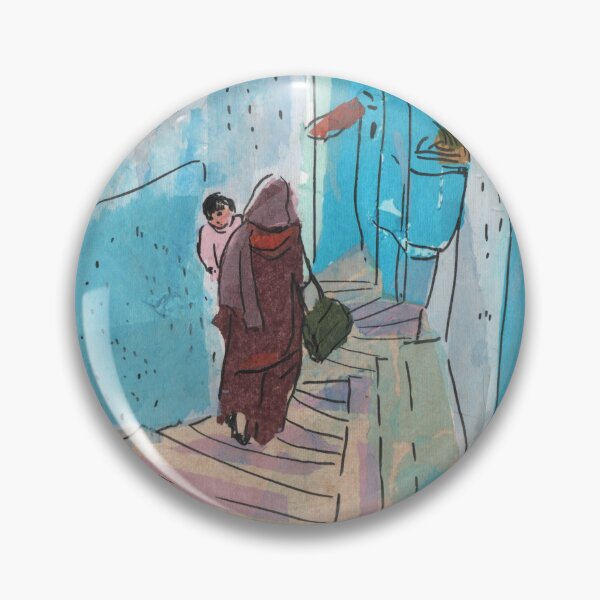 Item preview, Street of Chefchaouen, Morocco Old Town Paper Collage Sketch designed and sold by Julia Khoroshikh.