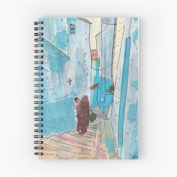 Item preview, Street of Chefchaouen, Morocco Old Town Paper Collage Sketch designed and sold by Julia Khoroshikh.