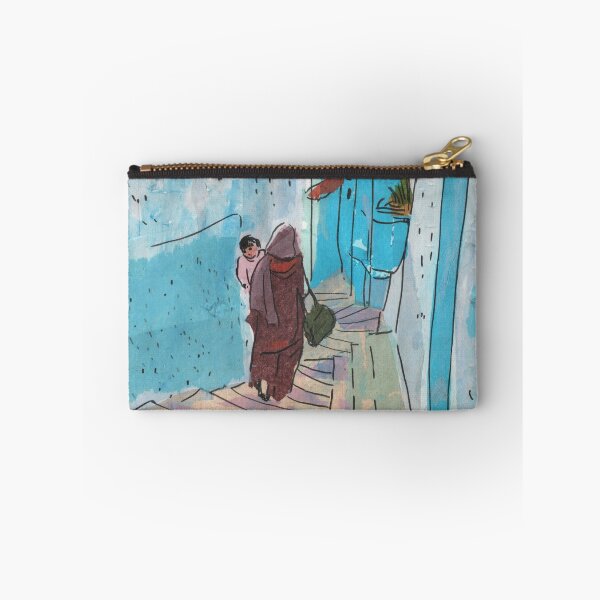 Item preview, Street of Chefchaouen, Morocco Old Town Paper Collage Sketch designed and sold by Julia Khoroshikh.