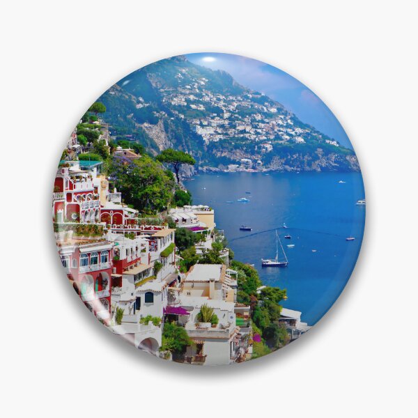 Item preview, Positano, Amalfi Coast, Italy photography with canvas texture designed and sold by Orianah.