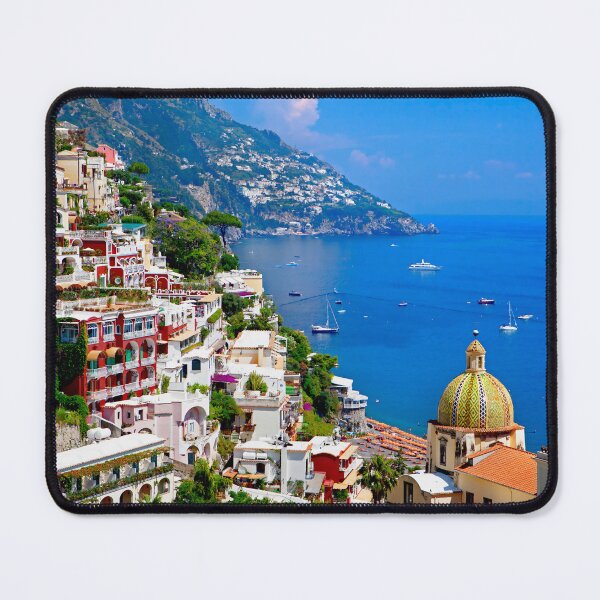 Item preview, Positano, Amalfi Coast, Italy photography with canvas texture designed and sold by Orianah.