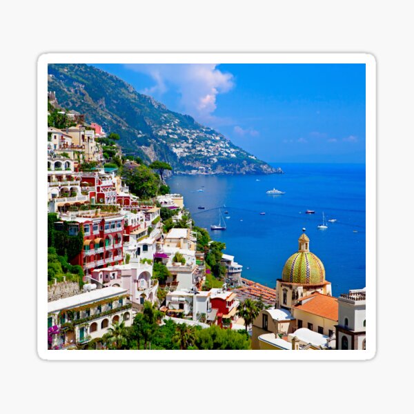 Item preview, Positano, Amalfi Coast, Italy photography with canvas texture designed and sold by Orianah.
