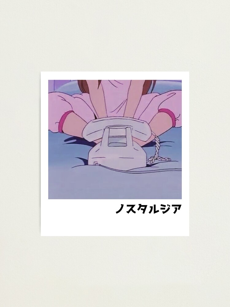 Waiting for Your Call | Retro Anime Aesthetic&rdquo; Photographic Print 