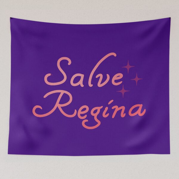 Item preview, Salve Regina Pink with Sparkles designed and sold by TheCatholicLady.