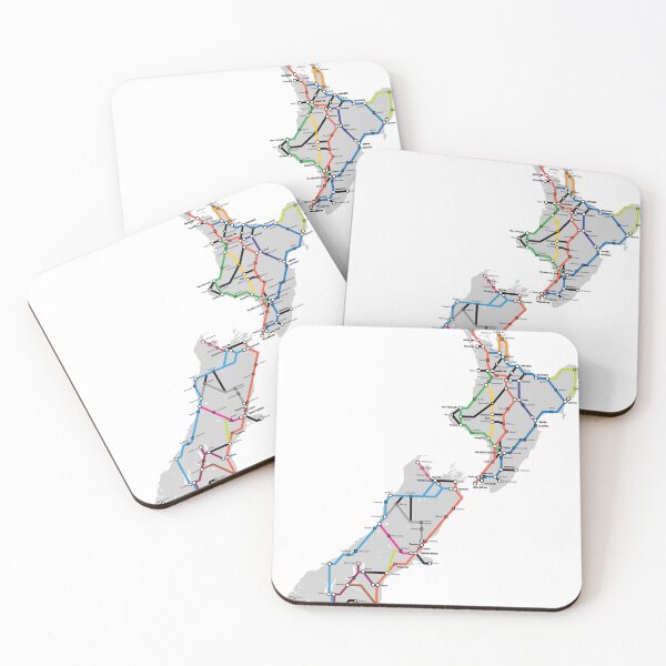 Item preview, New Zealand Subway Style Map designed and sold by emmacturner.