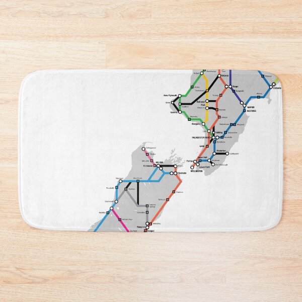 Item preview, New Zealand Subway Style Map designed and sold by emmacturner.