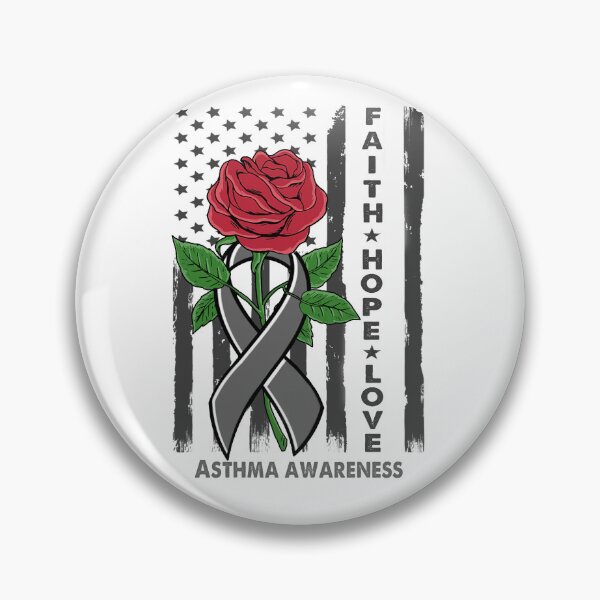 Item preview, Faith Hope Love Asthma Awareness Amarican Flag designed and sold by Kohend.