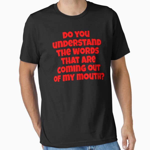 Vista previa del artículo con la obra «¿Entiendes las palabras que salen de mi boca? Cita de Rush Hour», diseñado y vendido por everything-shop.