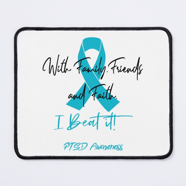 Item preview, PTSD Warrior - With Family, Friends, and Faith - I BEAT IT! designed and sold by Robbsyn.