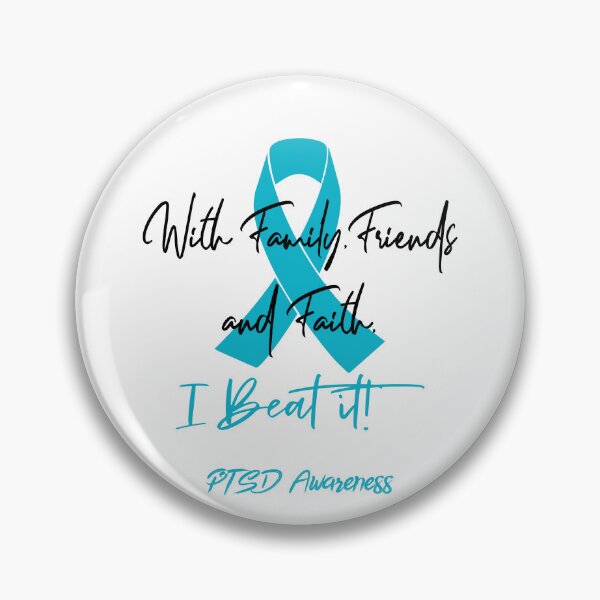 Item preview, PTSD Warrior - With Family, Friends, and Faith - I BEAT IT! designed and sold by Robbsyn.