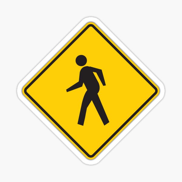 "Ped Xing" Sticker for Sale by Cesium5 Redbubble