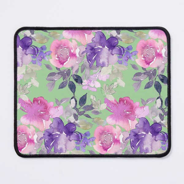 Item preview, Pastel Pink And Violet Floral Pattern On Soft Green designed and sold by DEC02.
