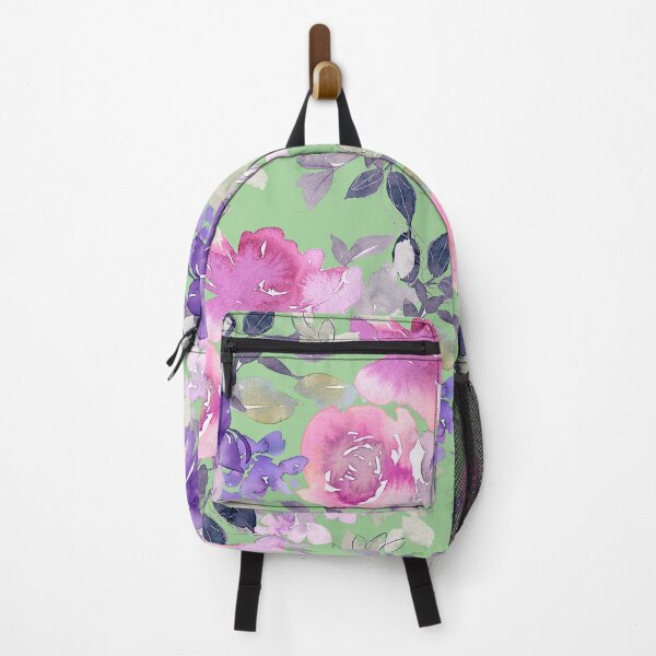 Item preview, Pastel Pink And Violet Floral Pattern On Soft Green designed and sold by DEC02.