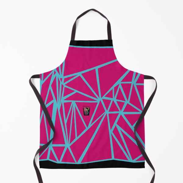 Artikelvorschau, Abstraktes Muster aus Dreiecken - Farbmuster aus rosa Dreiecken und hellblauem Hintergrund und Umriss entworfen und verkauft von NS-Design-Shop.