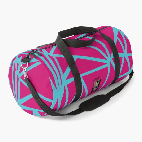 Artikelvorschau, Abstraktes Muster aus Dreiecken - Farbmuster aus rosa Dreiecken und hellblauem Hintergrund und Umriss entworfen und verkauft von NS-Design-Shop.