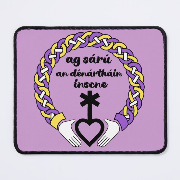 Item preview, transcending the binary - Irish claddagh [Gaeilge version] designed and sold by Nyctolust.