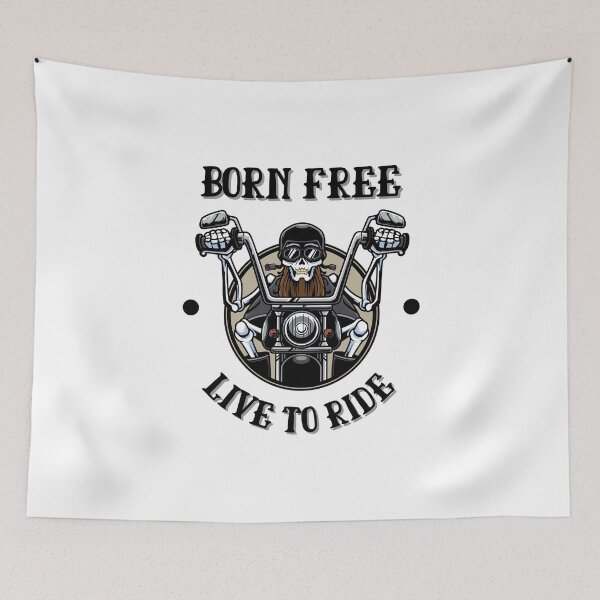 Item preview, Motorcycle Born Free Live to Ride designed and sold by meesara.