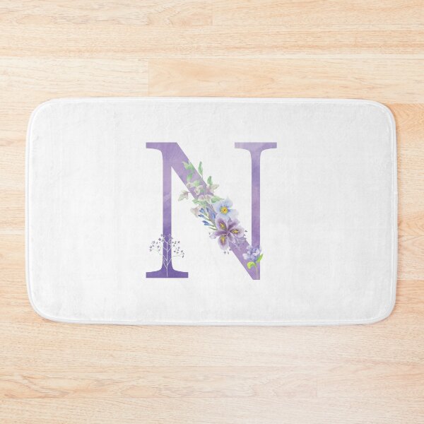 Item preview, Beautiful Purple Watercolor Floral Monogram Letter N  designed and sold by silviaol.