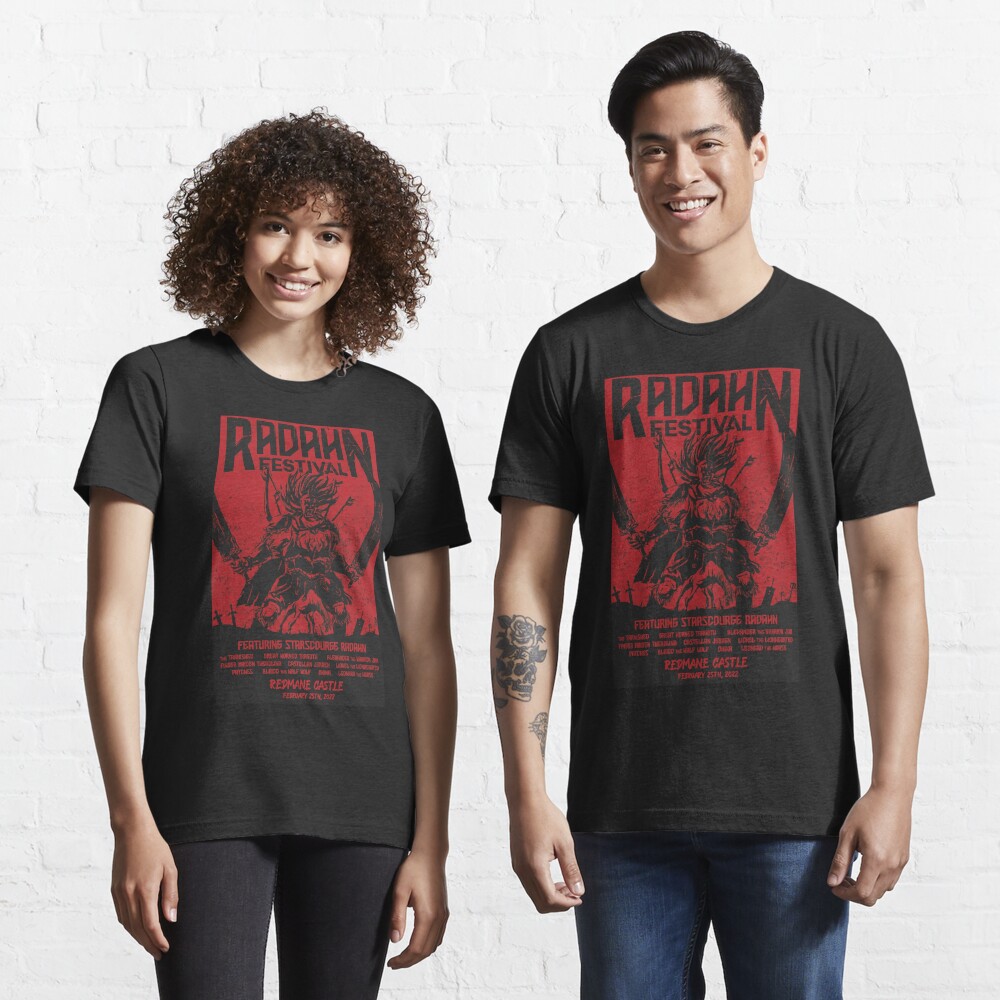 Radahn Festival T Shirt For Sale By Ameliaderby23 Redbubble Dark   Ssrco,slim Fit T Shirt,two Model,101010 01c5ca27c6,front,square Three Quarter,1000x1000.u2 