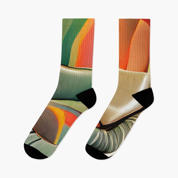 Item preview, rainbow modern mid-century original art designed and sold by Surrealarts727.