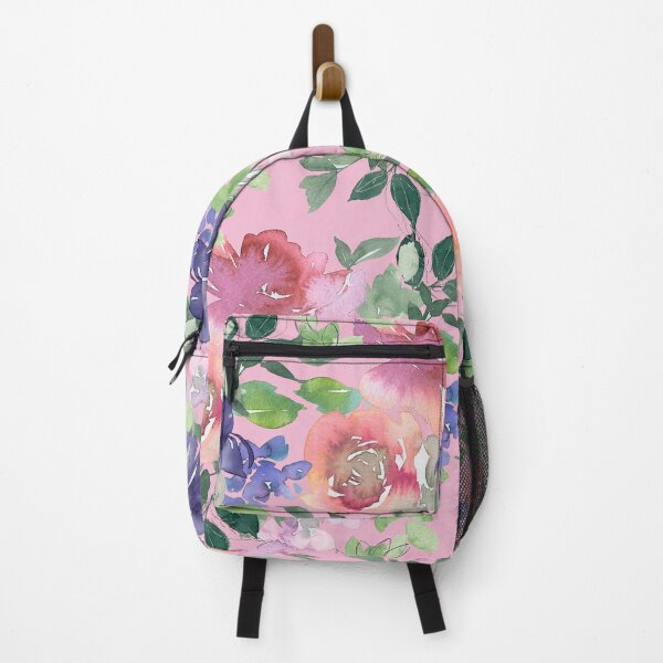 Item preview, Red And Periwinkle Blue Floral Pattern On Pink designed and sold by DEC02.