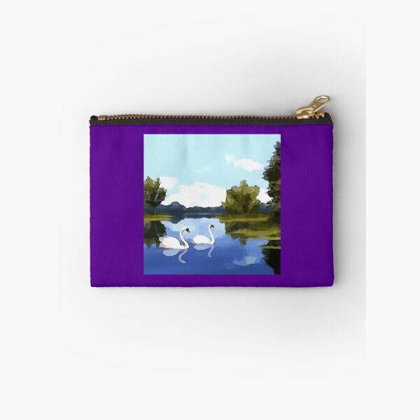 Item preview, swans in a lake scenery painting   designed and sold by TheClarkeCloset.