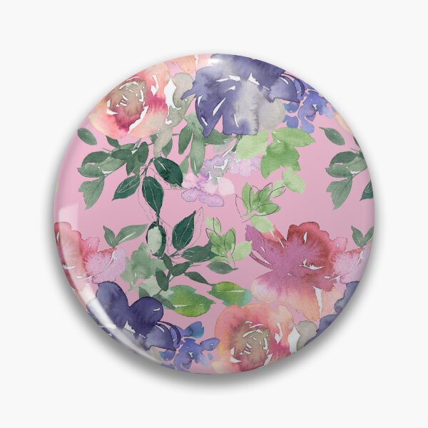 Item preview, Red And Periwinkle Blue Floral Pattern On Pink designed and sold by DEC02.