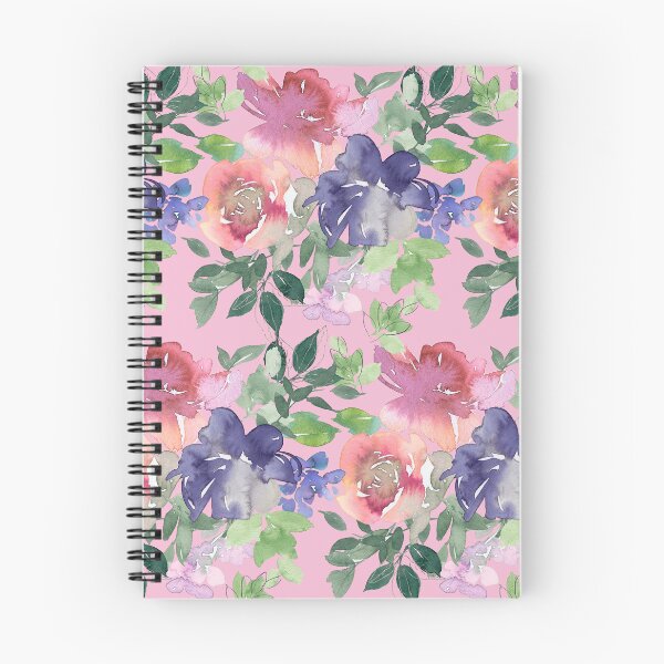 Item preview, Red And Periwinkle Blue Floral Pattern On Pink designed and sold by DEC02.