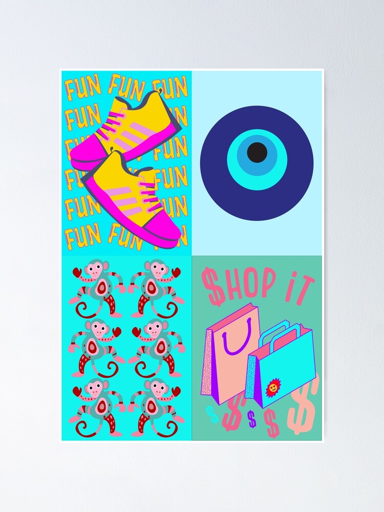 Preppy Aesthetic Colorful Teen Posters Graphic by jijopero