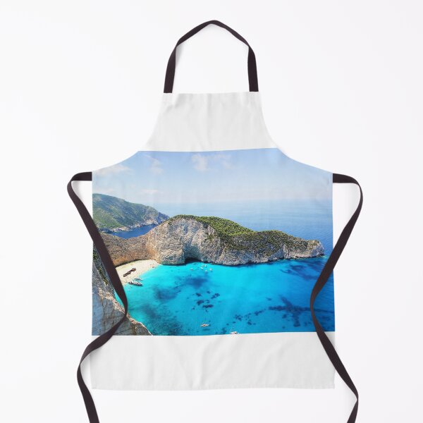 Item preview, Santorini, Greece, Shipwreck Island, Turquoise Blue Sea designed and sold by newburyboutique.